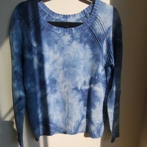 American Eagle Outfitters Blue Tie-Dye Sweater